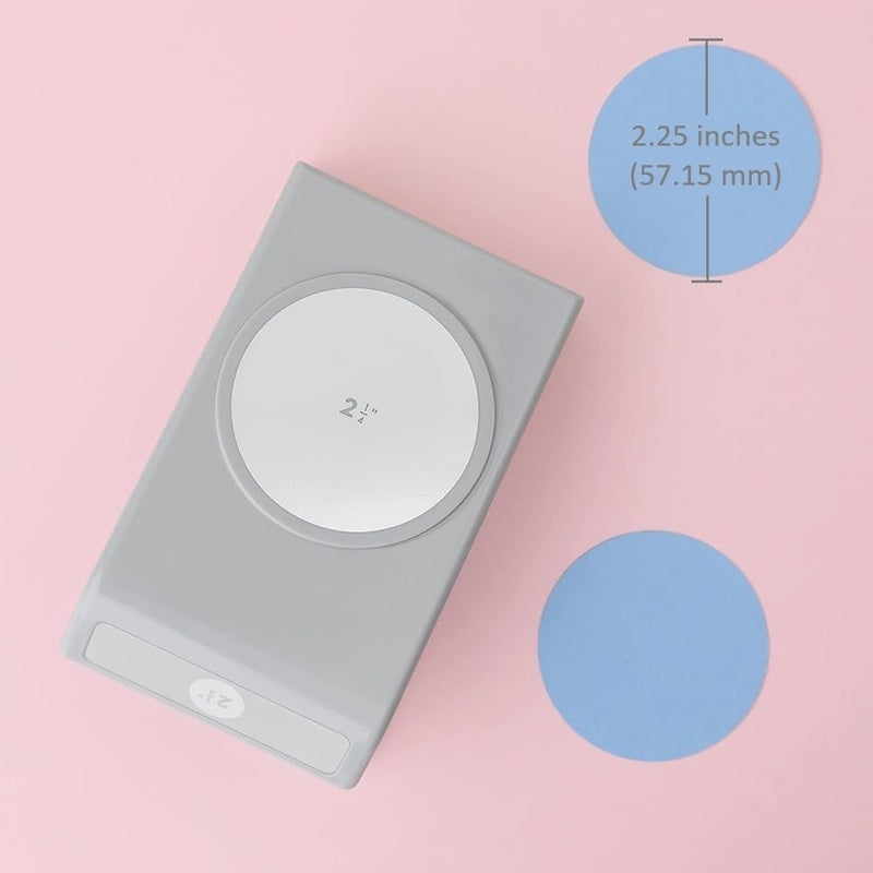 EK Tools مثقاب دائري كبير للحرف اليدوية، 2.25 بوصة، فضي، مع قفل أمان، لإنشاء دوائر مثالية لبطاقات الهدايا، والتدوين، وعلامات الهدايا، والدعوات، والزينة، والمزيد - Image 4